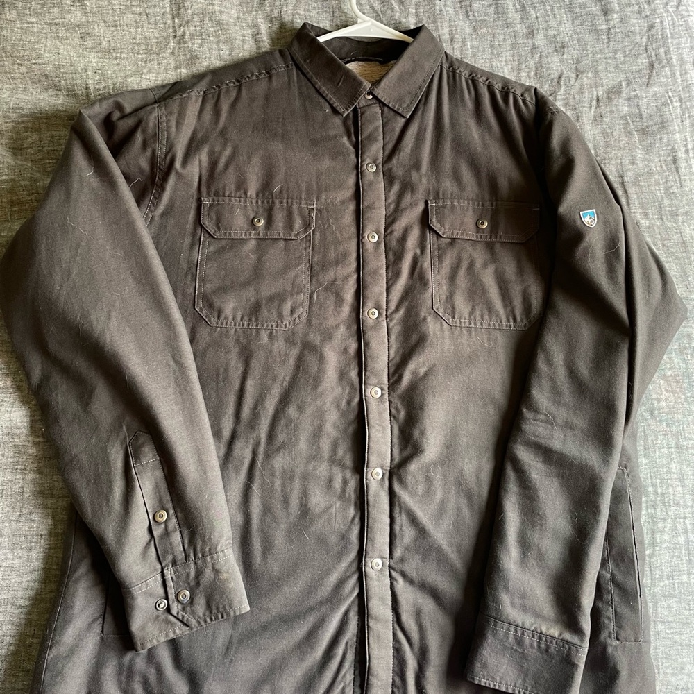 Kuhl Sherpa lined gray Button-Up Shirt